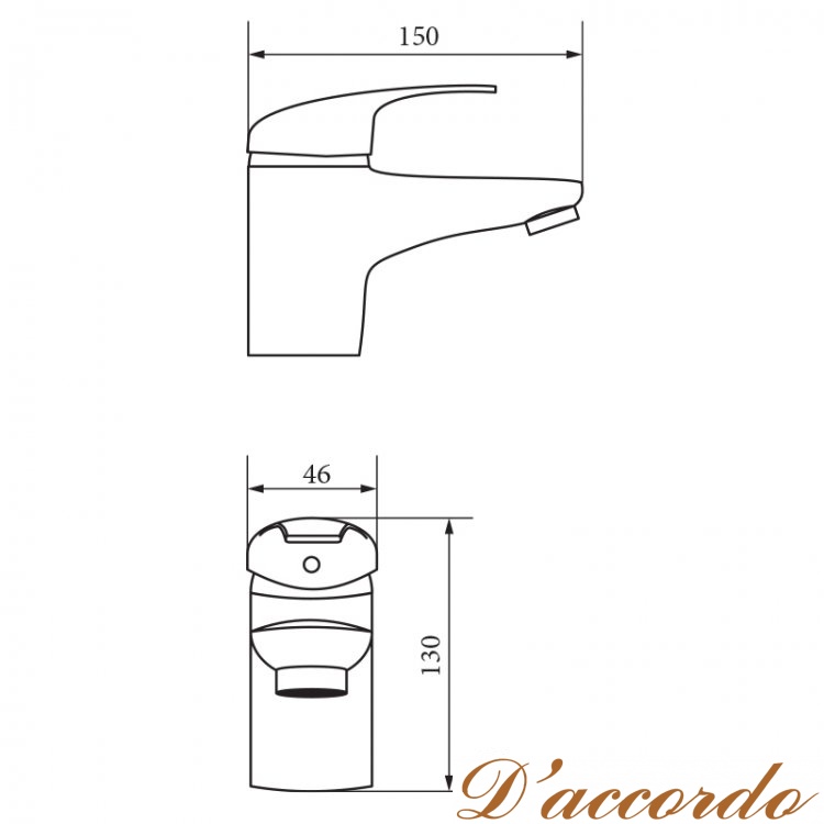 картинка Смеситель для раковины Veragio Pont VR.PNT-2110.CR от магазина D'accordo