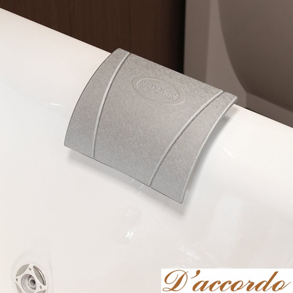 картинка Подголовник прямоугольный для ванны Радомир серебристый от магазина D'accordo