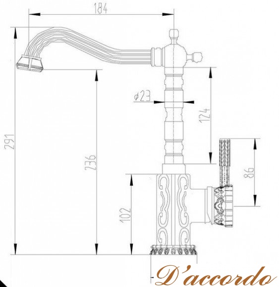картинка Смеситель для кухни Zorg A 109K-BR от магазина D'accordo