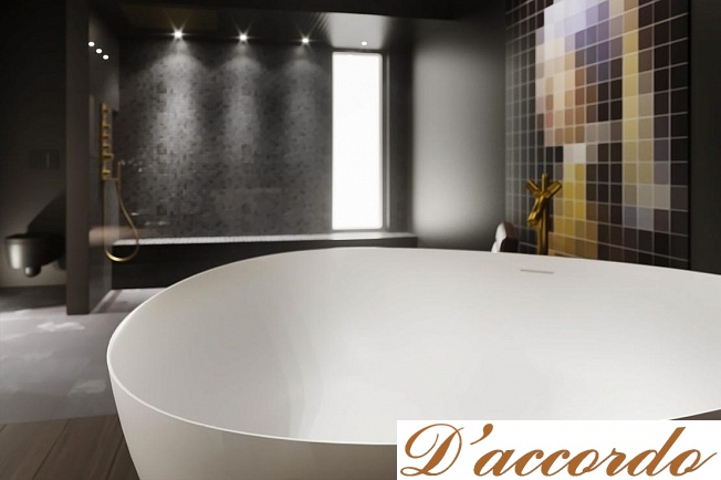 картинка Овальная ванна из искусственного камня Riho Oviedo 160x160 белая BS5000500000000 от магазина D'accordo