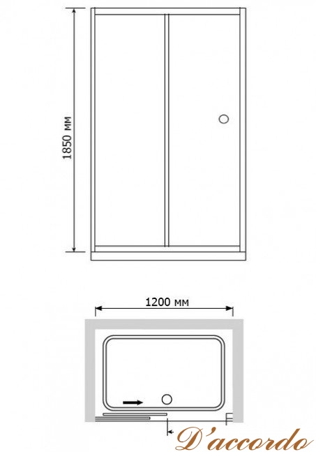 картинка Душевая дверь RGW Classic CL-12 120 см прозрачная от магазина D'accordo
