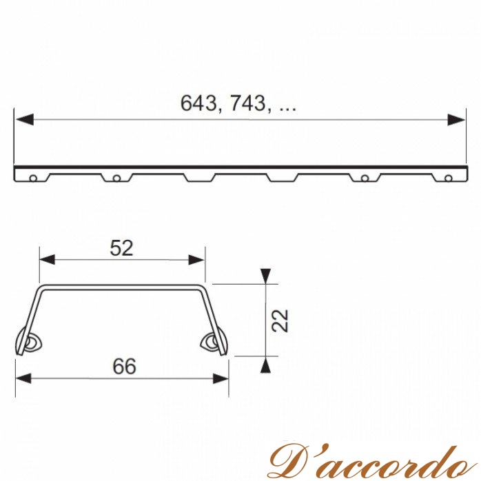 картинка Панель для душевого канала Tece Drainline Steel II 90 см от магазина D'accordo