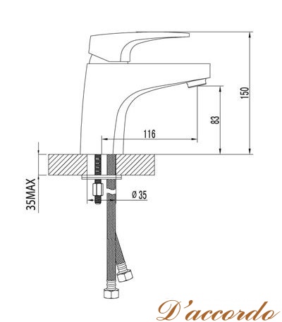 картинка Смеситель для раковины Lemark Shift LM4306C от магазина D'accordo