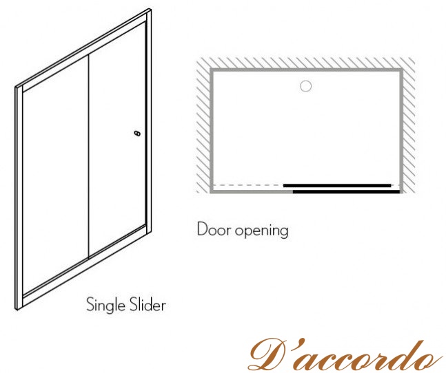 картинка Душевая дверь Arcade ARC47 140 см от магазина D'accordo