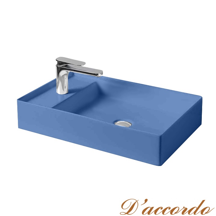 картинка Artceram Scalino Раковина накладная 38х60 см, 1 отверстие, цвет: blu zaffiro от магазина D'accordo