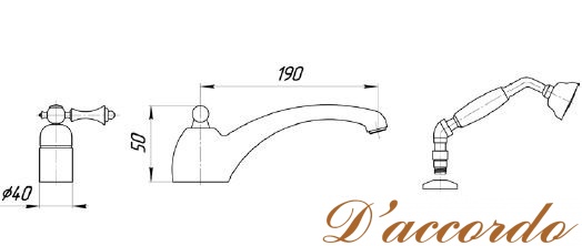 картинка Смеситель для ванны Migliore Bomond ML.BMD-9755 от магазина D'accordo