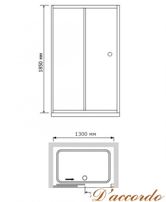 картинка Душевая дверь RGW Classic CL-12 130 см прозрачная от магазина D'accordo