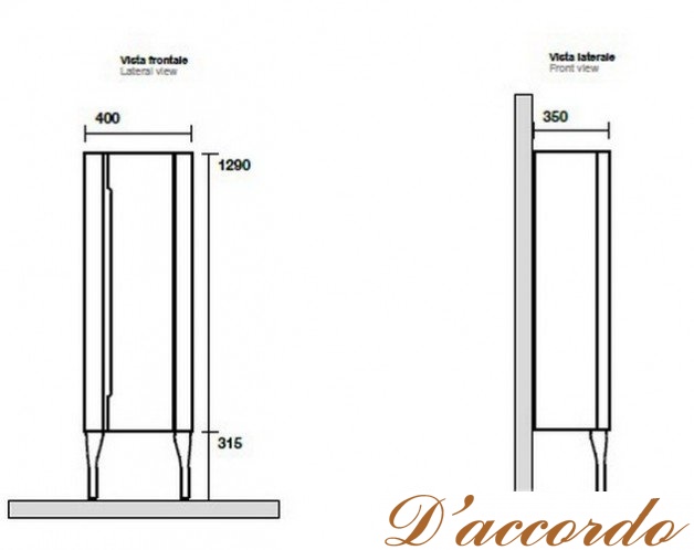 картинка Мебель для ванной Kerasan Waldorf 150 белая ножки хром от магазина D'accordo