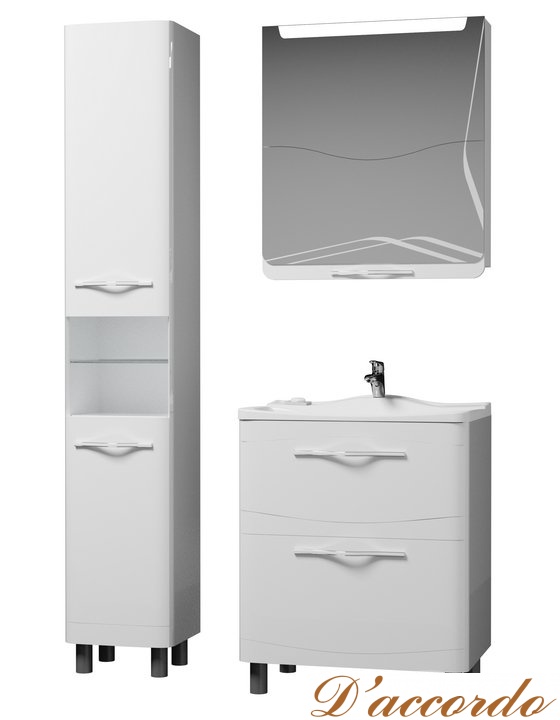 картинка Мебель для ванной Velvex Iva 65 напольная белая от магазина D'accordo
