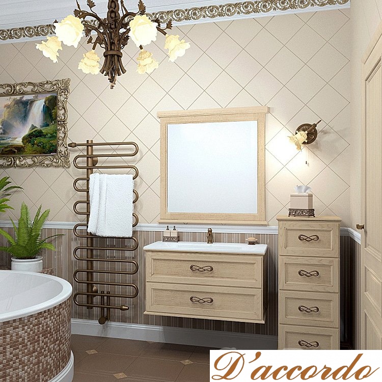 картинка Мебель для ванной Опадирис Гарда 90 бьянко от магазина D'accordo