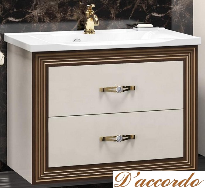 картинка Мебель для ванной Опадирис Карат 80 патина золото от магазина D'accordo