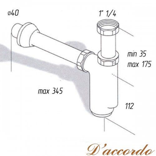 картинка Сифон для раковины Migliore ML.RIC-10.119 от магазина D'accordo