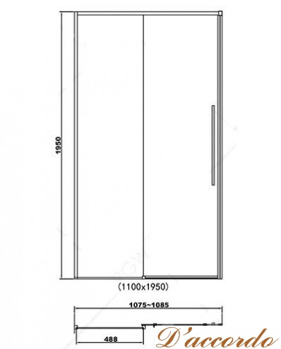 картинка Душевая дверь RGW Stilvoll SV-12 110 см от магазина D'accordo