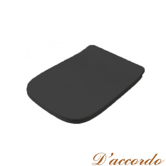 картинка Artceram A16 Сиденье для унитаза MINI с микролифтом, цвет: черный матовый от магазина D'accordo