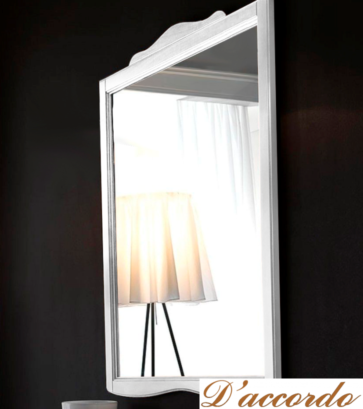 картинка KERASAN Retro Зеркало в деревянной раме 92xh116, цвет matt (белый матовый) от магазина D'accordo