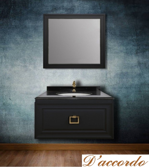 картинка Мебель для ванной Tessoro Adel 80 черная от магазина D'accordo