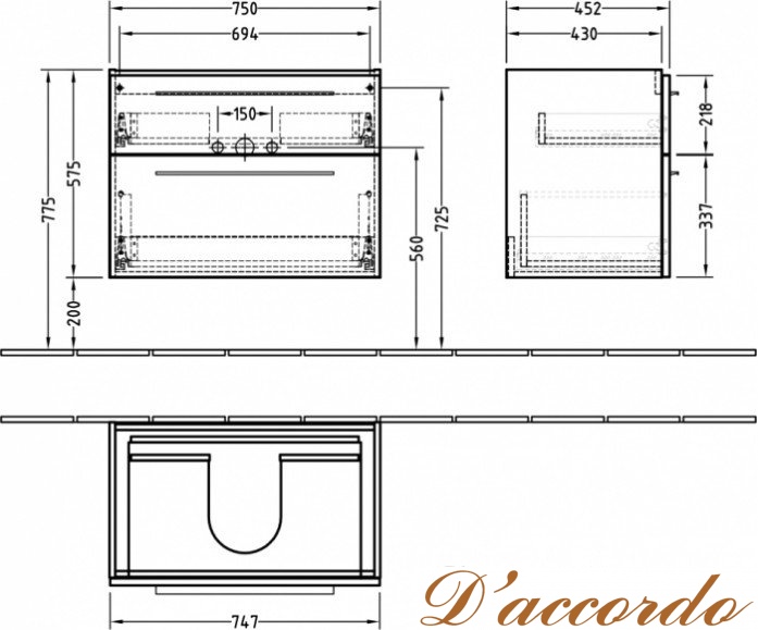картинка Мебель для ванной Villeroy&Boch Verity Design 80 белый глянец от магазина D'accordo