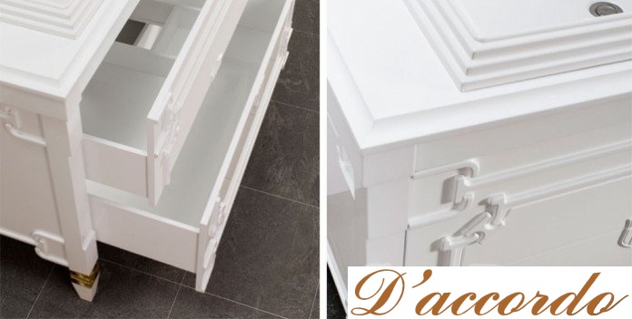 картинка Мебель для ванной Белюкс Кастилия Н100-02 белый/серебро от магазина D'accordo