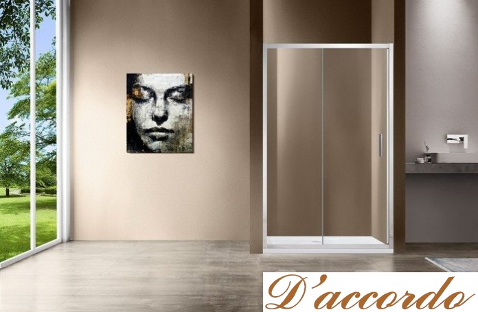 картинка Душевая дверь Vincea Garda VDS-1G 110 см прозрачная от магазина D'accordo