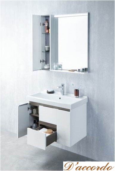 картинка Мебель для ванной Акватон Рене 80 см белый/грецкий орех от магазина D'accordo