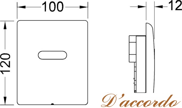 картинка Панель смыва электронная Tece Planus Urinal 230/12 В от магазина D'accordo
