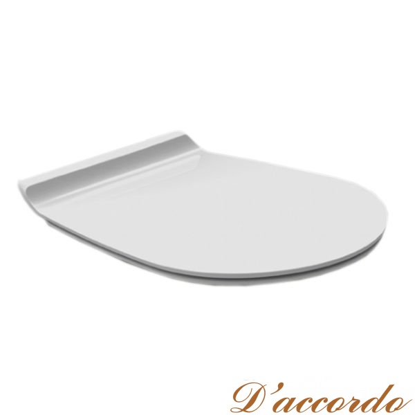 картинка Крышка-сиденье с микролифтом Simas Vignoni VI004 цвет белый/шарниры хром от магазина D'accordo