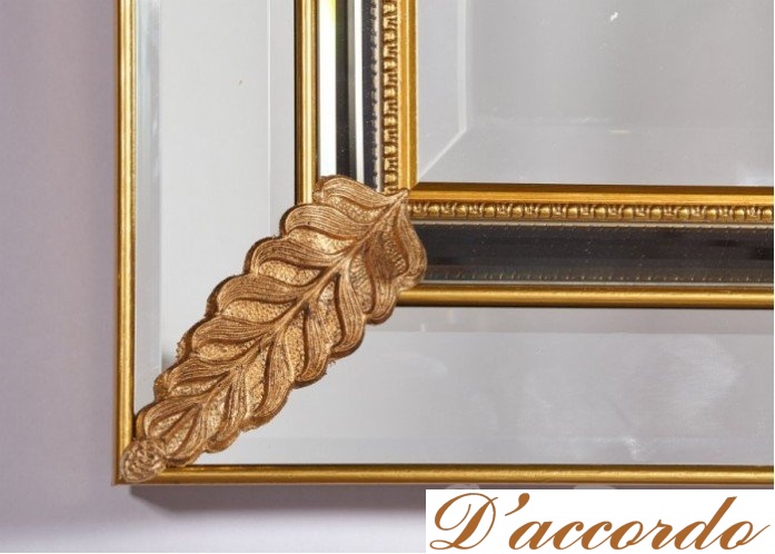 картинка Багетное зеркало Bagno Piu 97х126 см золото от магазина D'accordo