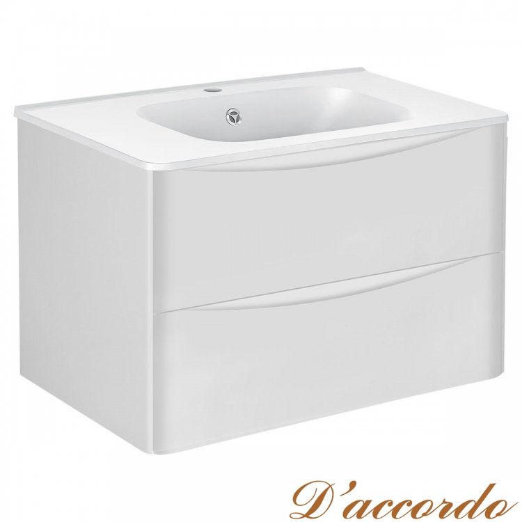 картинка Мебель для ванной Vincea Paola 80 цвет белый глянец от магазина D'accordo