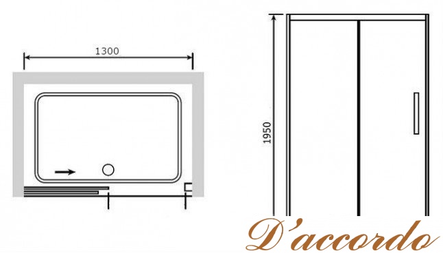 картинка Душевая дверь RGW Passage PA-12 130 матовая от магазина D'accordo