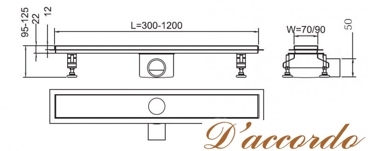 картинка Душевой канал RGW SDR-01-100-E1 от магазина D'accordo