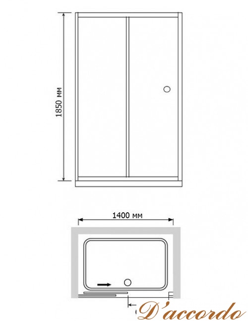 картинка Душевая дверь RGW Classic CL-12 140 см прозрачная от магазина D'accordo