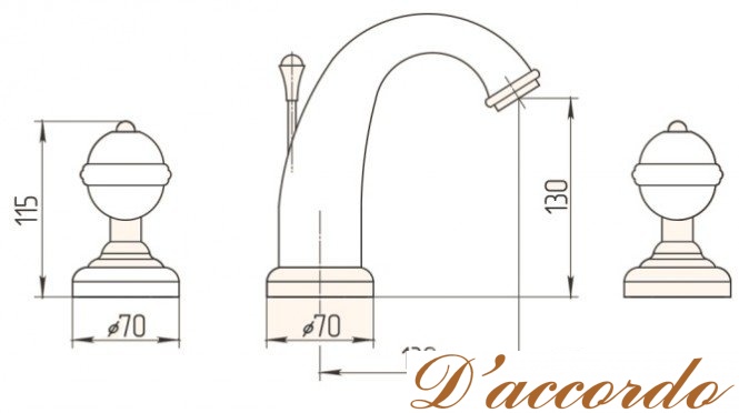 картинка Смеситель для раковины Migliore Cristalia 27184 от магазина D'accordo