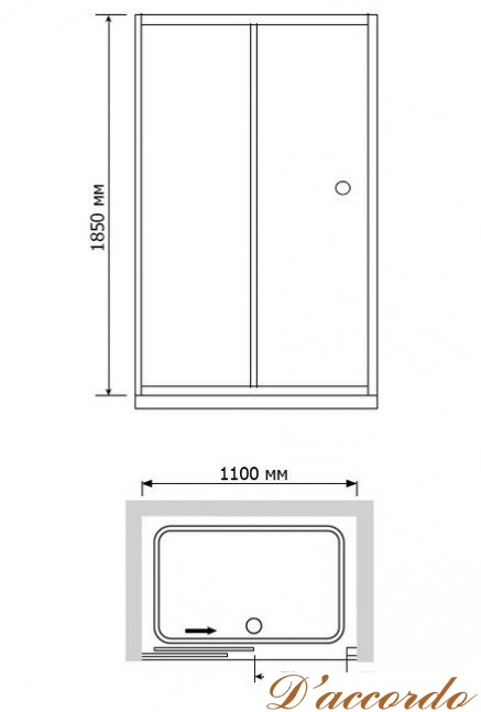 картинка Душевая дверь RGW Classic CL-12 110 см прозрачная от магазина D'accordo