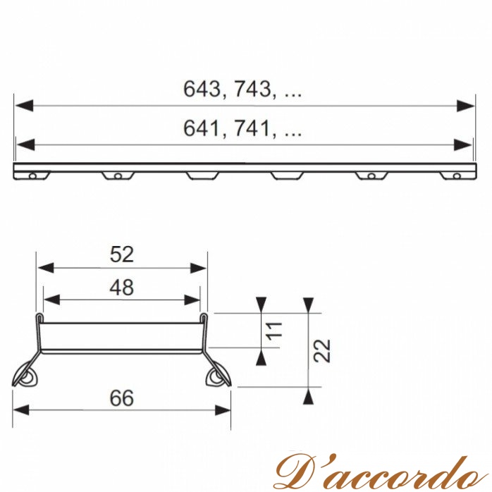 картинка Основа для плитки Tece Drainline Plate II 150 см от магазина D'accordo