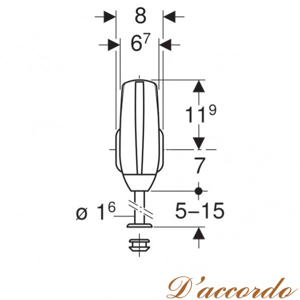 картинка Смывное устройство для унитаза Geberit HyTronic 115.805.46.1 от магазина D'accordo