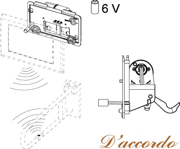 картинка Механизм дистанционной активации смыва унитаза для поручней Tece 9240354 от магазина D'accordo