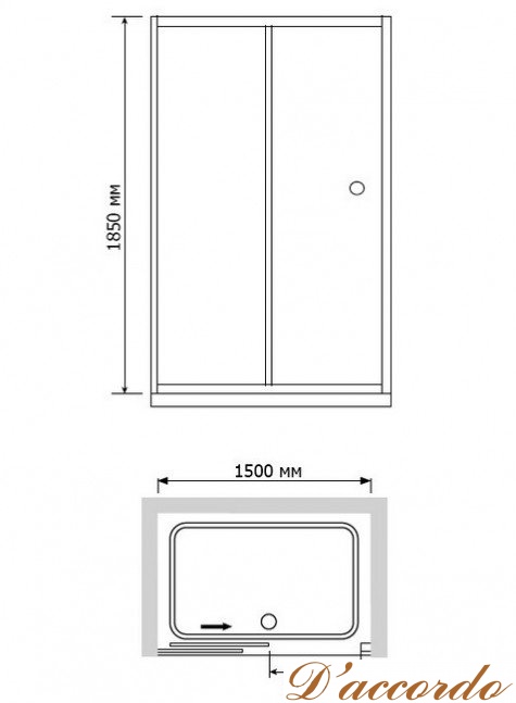 картинка Душевая дверь RGW Classic CL-12 150 см прозрачная от магазина D'accordo