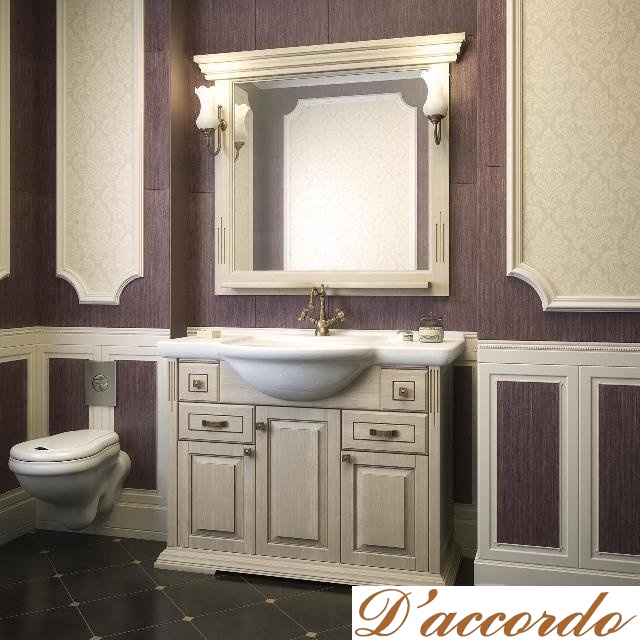 картинка Мебель для ванной Deluxe Модена 105 слоновая кость от магазина D'accordo