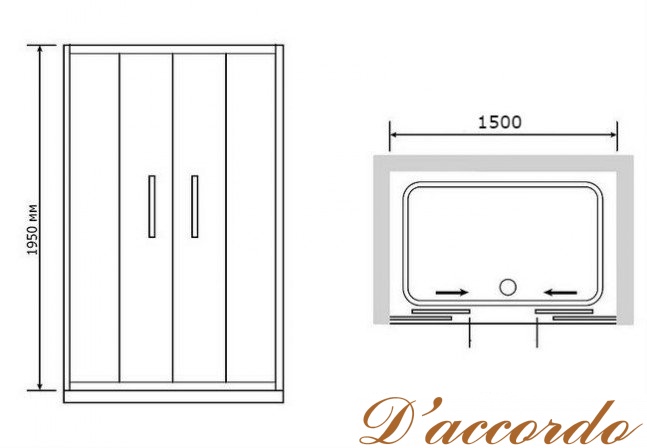 картинка Душевая дверь RGW Passage PA-11 150 матовая от магазина D'accordo