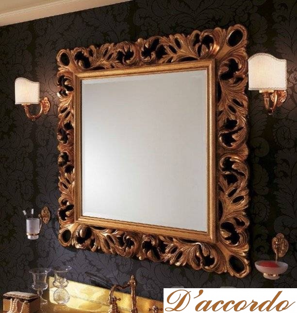 картинка Багетное зеркало Bagno Piu Versailles 106x106 см от магазина D'accordo