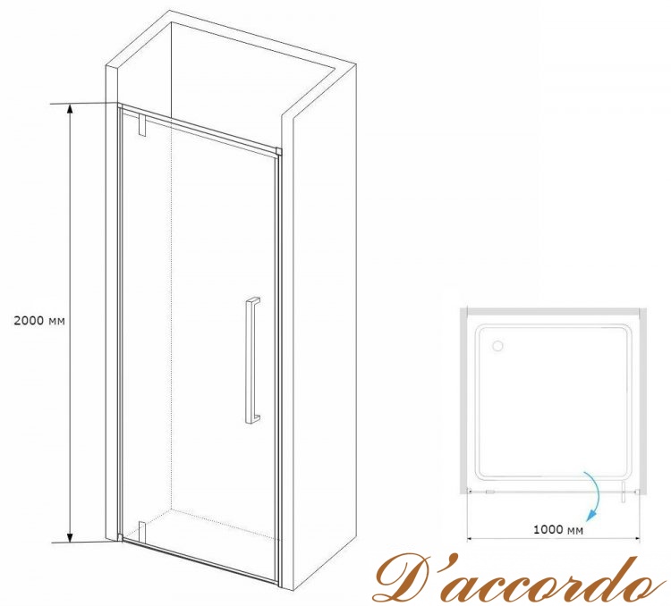 картинка Душевая дверь RGW Stilvoll SV-02 100 см от магазина D'accordo