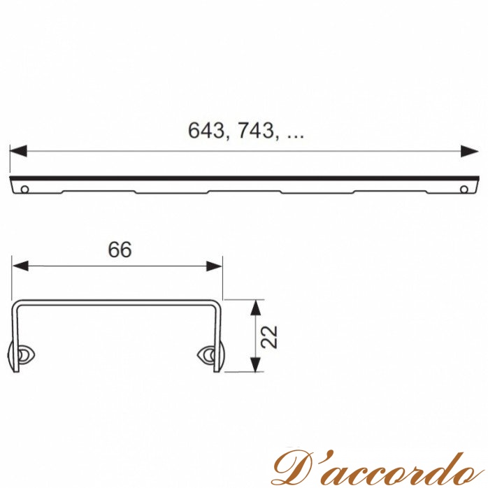картинка Решетка для душевого канала Tece Drainline Basic 150 см от магазина D'accordo