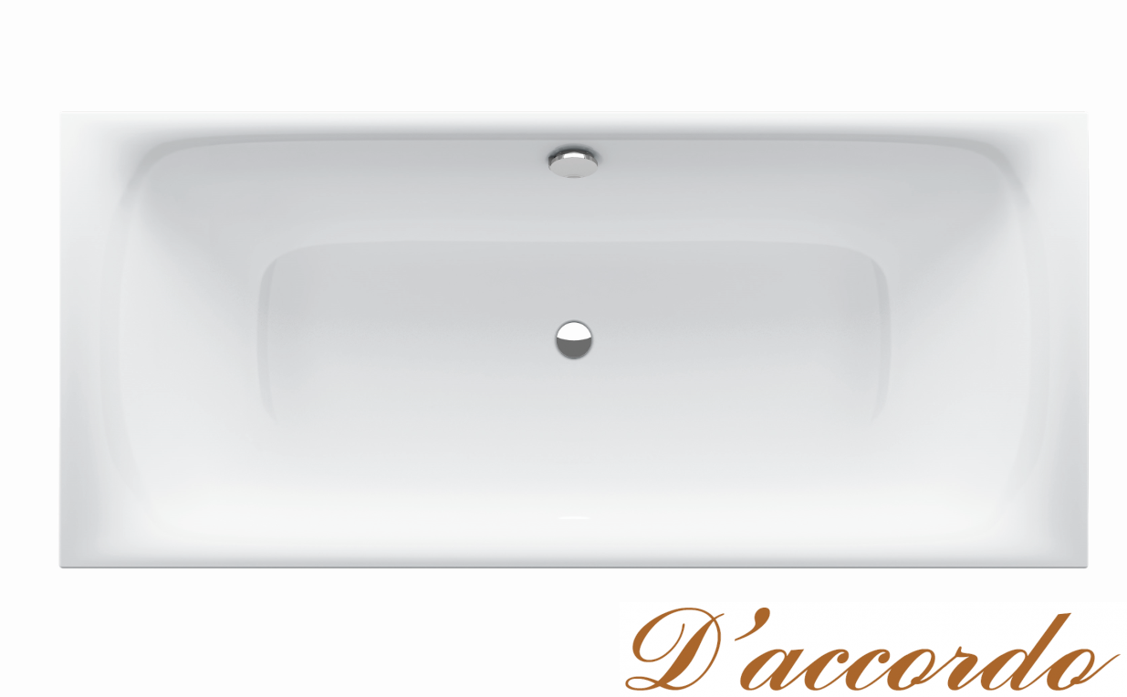 картинка Bette Lux Ванна прямоугольная с шумоизоляцией 180x80x45 см,  белая (для удлиненного слива-перелива) от магазина D'accordo