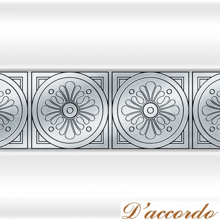 картинка Декоративная отделка Византия для направляющего профиля душевой кабины хром от магазина D'accordo