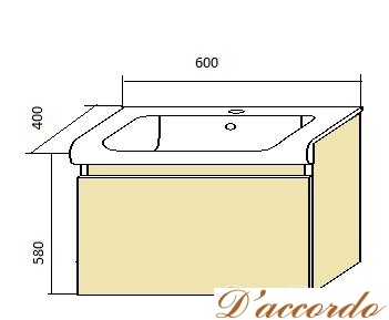 картинка Мебель для ванной Gemelli Inka 60 от магазина D'accordo