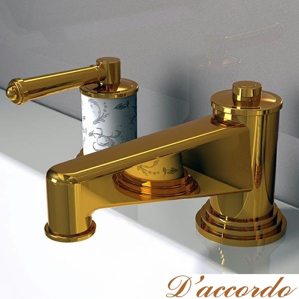 картинка Смеситель на борт ванны Радомир Империал золото от магазина D'accordo