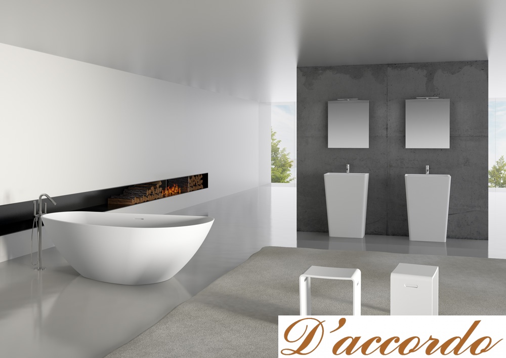 картинка Асимметричная ванна из искусственного камня Riho Granada 170x80 белая BS1800500000000 от магазина D'accordo