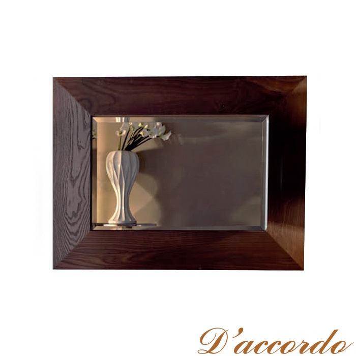 картинка KERASAN Bentley Зеркало в деревянной раме 100х80см, цвет темный ясень от магазина D'accordo