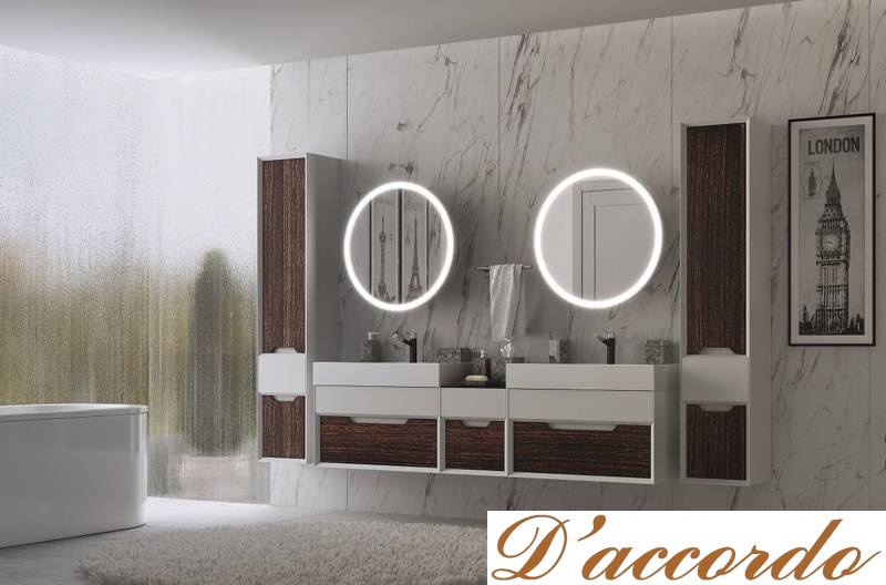 картинка Мебель для ванной комнаты  двойная, подвесная из коллекции Ventidue от магазина D'accordo