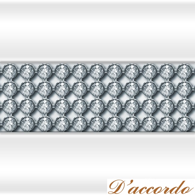 картинка Декоративная отделка Кристаллы Swarovski для направляющего профиля душевой кабины, хром от магазина D'accordo